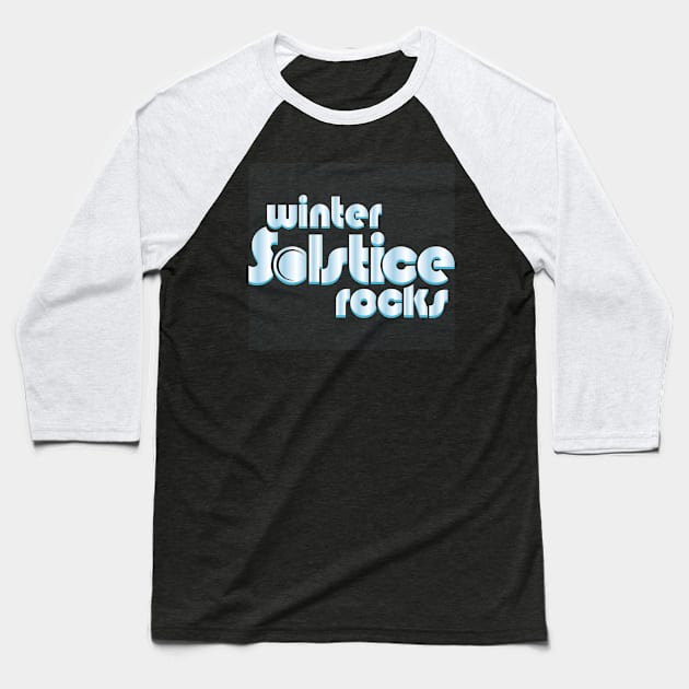 Winter Solstice Rocks Midwinter Novelty Gift Baseball T-Shirt by Tenh